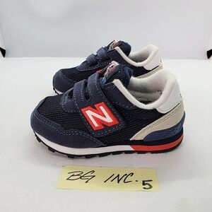 New Balance Toddler 515 V1 Hook and Loop Shoes IV515WM1 Navy Blue Red White sz 5